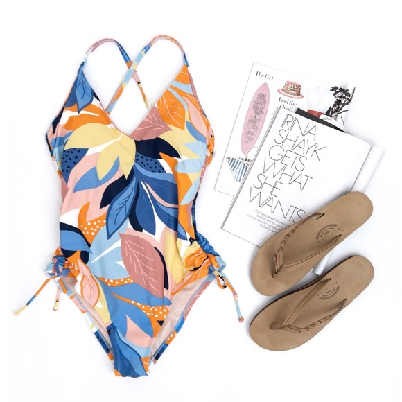 KONA SOL . Multicolored Tropical One Piece Swimsuit - Picture 1 of 6